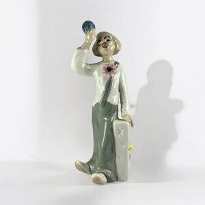 VTG Cascades Porcelanas Clown Figurine 7" Painted Porcelain Handmade in Spain